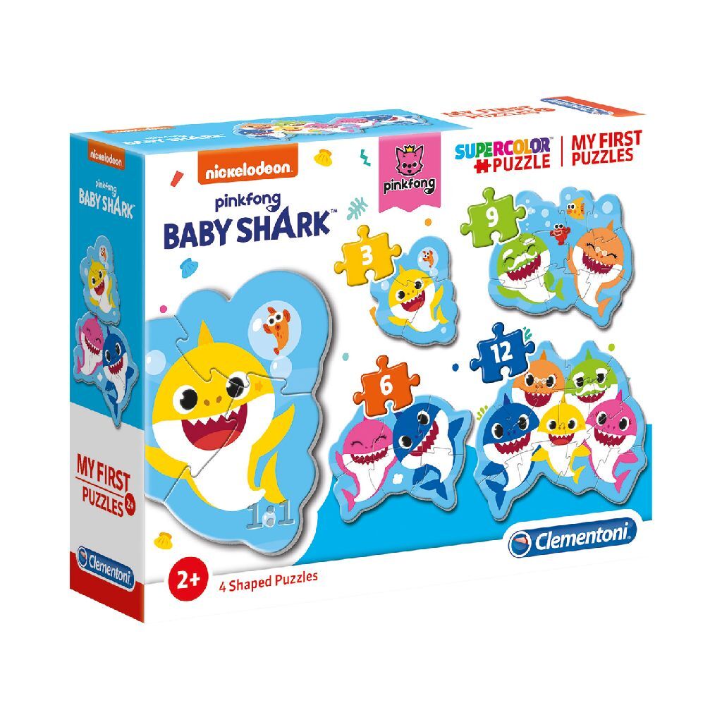 Clementoni Supercolor Puzzel Baby Shark 3-12 Stukjes Clementoni Supercolor Puzzel Baby Shark 3-12 Stukjes