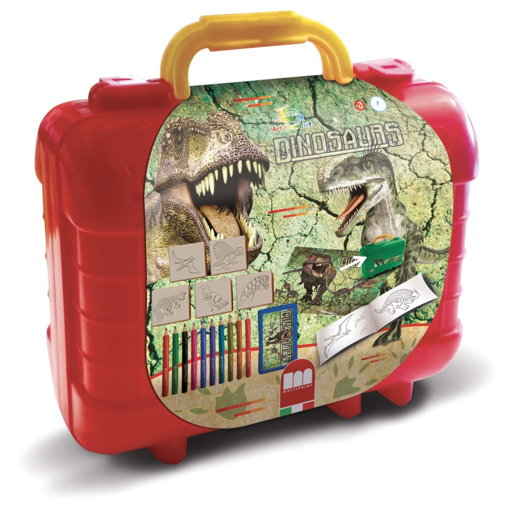 Dinosaures Koffer Kleur- en Stempelset 29-delig Dinosaures Koffer Kleur- en Stempelset 29-delig