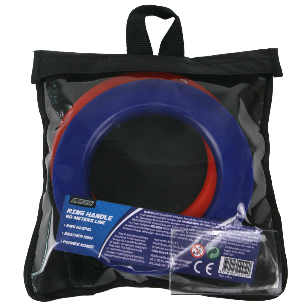 Alert Vlieger Ring Haspel Set met Vliegertouw 60M Alert Vlieger Ring Haspel Set met Vliegertouw 60M