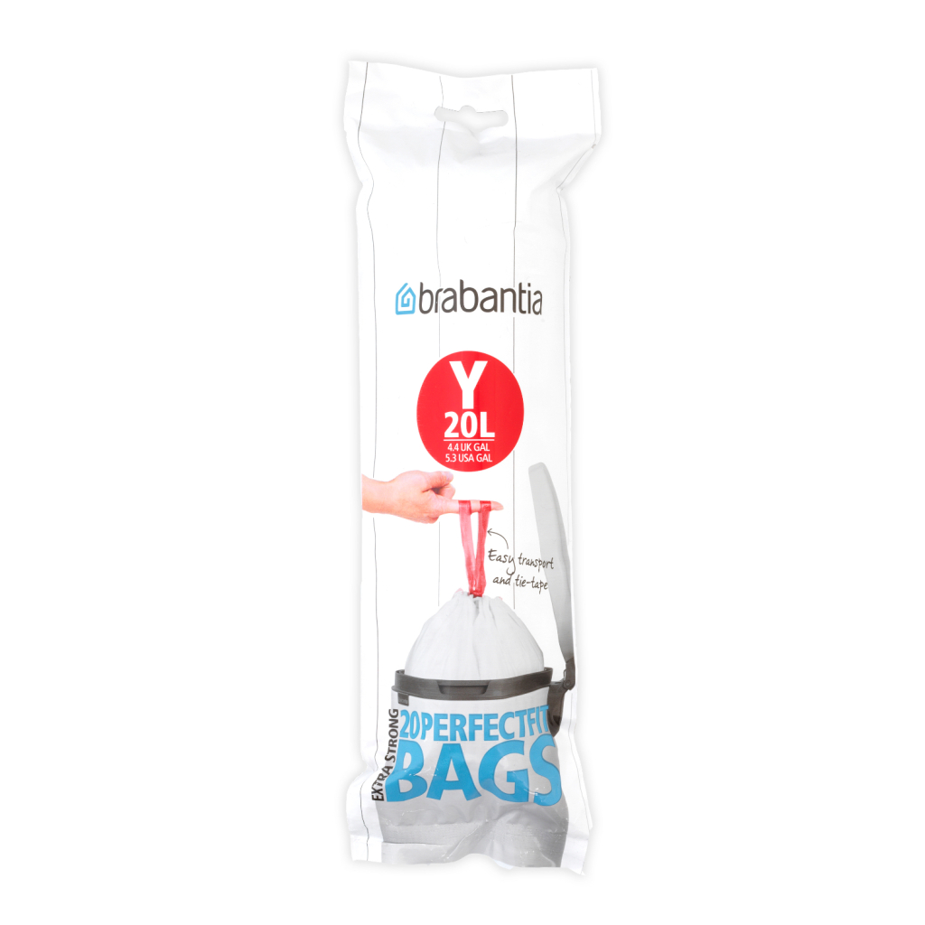 Brabantia PerefectFit Afvalzak Y 20L 20 Stuks Brabantia PerefectFit Afvalzak Y 20L 20 Stuks