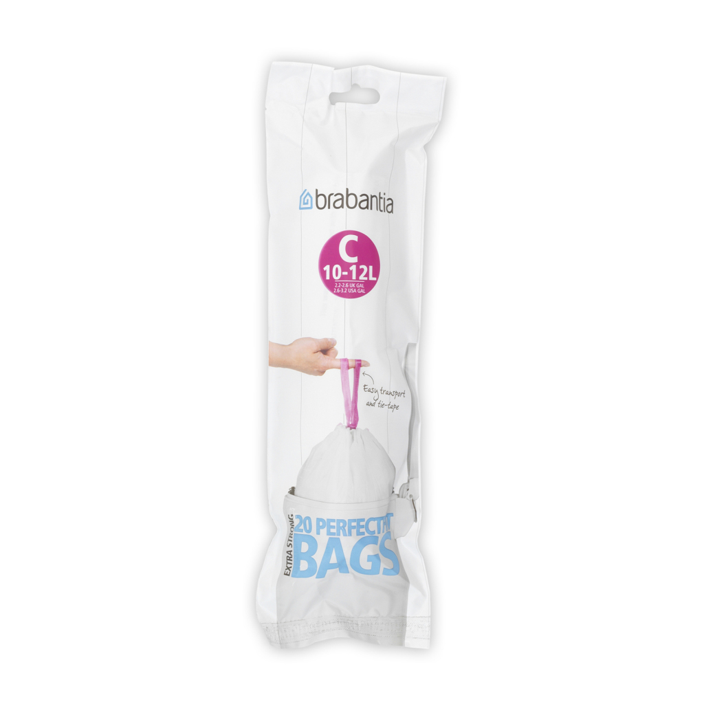 Brabantia PerfectFit Afvalzakken C 10-12L 20 Stuks Brabantia PerfectFit Afvalzakken C 10-12L 20 Stuks