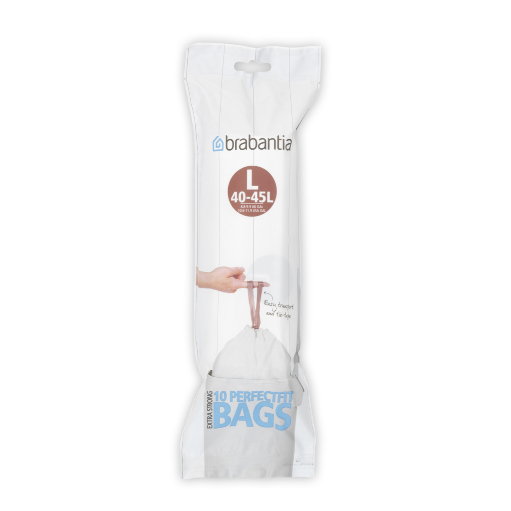 Brabantia PerfectFit Afvalzakken L 40-45L 10 Stuks Brabantia PerfectFit Afvalzakken L 40-45L 10 Stuks