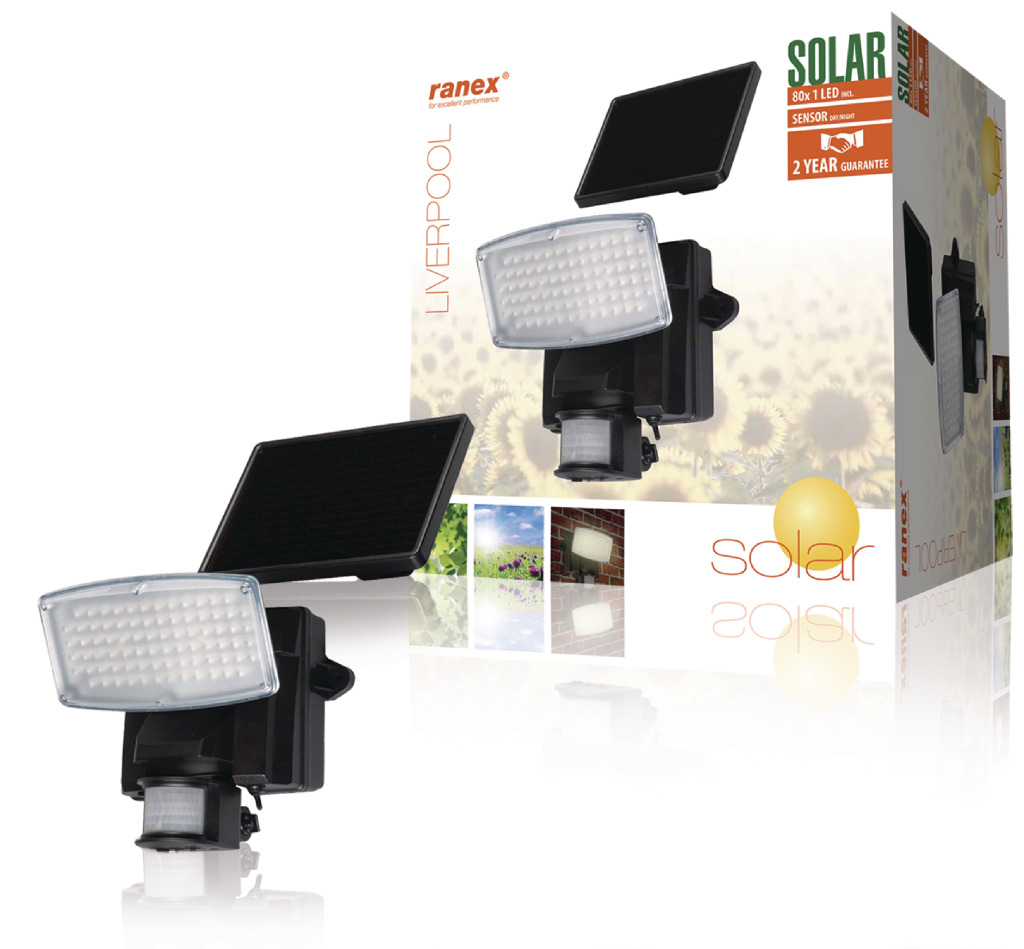 Ranex Ra-5000346 Led Solar Muurlamp met Pir Bewegingssensor Ranex Ra-5000346 Led Solar Muurlamp met Pir Bewegingssensor