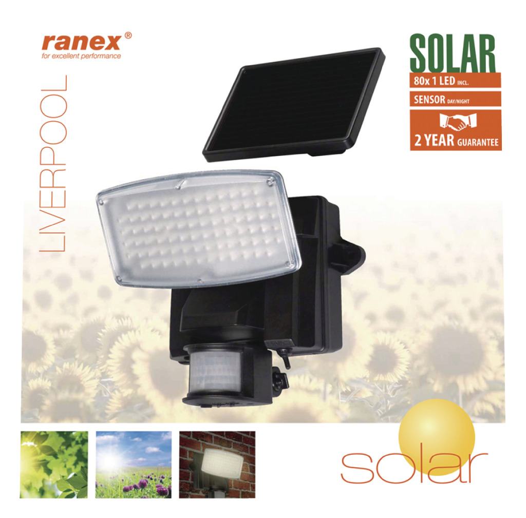 Ranex Ra-5000346 Led Solar Muurlamp met Pir Bewegingssensor Ranex Ra-5000346 Led Solar Muurlamp met Pir Bewegingssensor