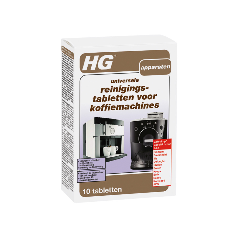 HG Reinigingstabletten voor Koffiemachines 10 Stuks HG Reinigingstabletten voor Koffiemachines 10 Stuks