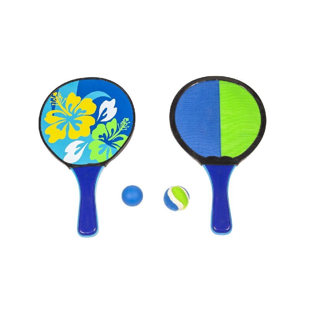 Summertime Catch and Hit met Bloemenprint 4-delig Blauw/Groen Summertime Catch and Hit met Bloemenprint 4-delig Blauw/Groen