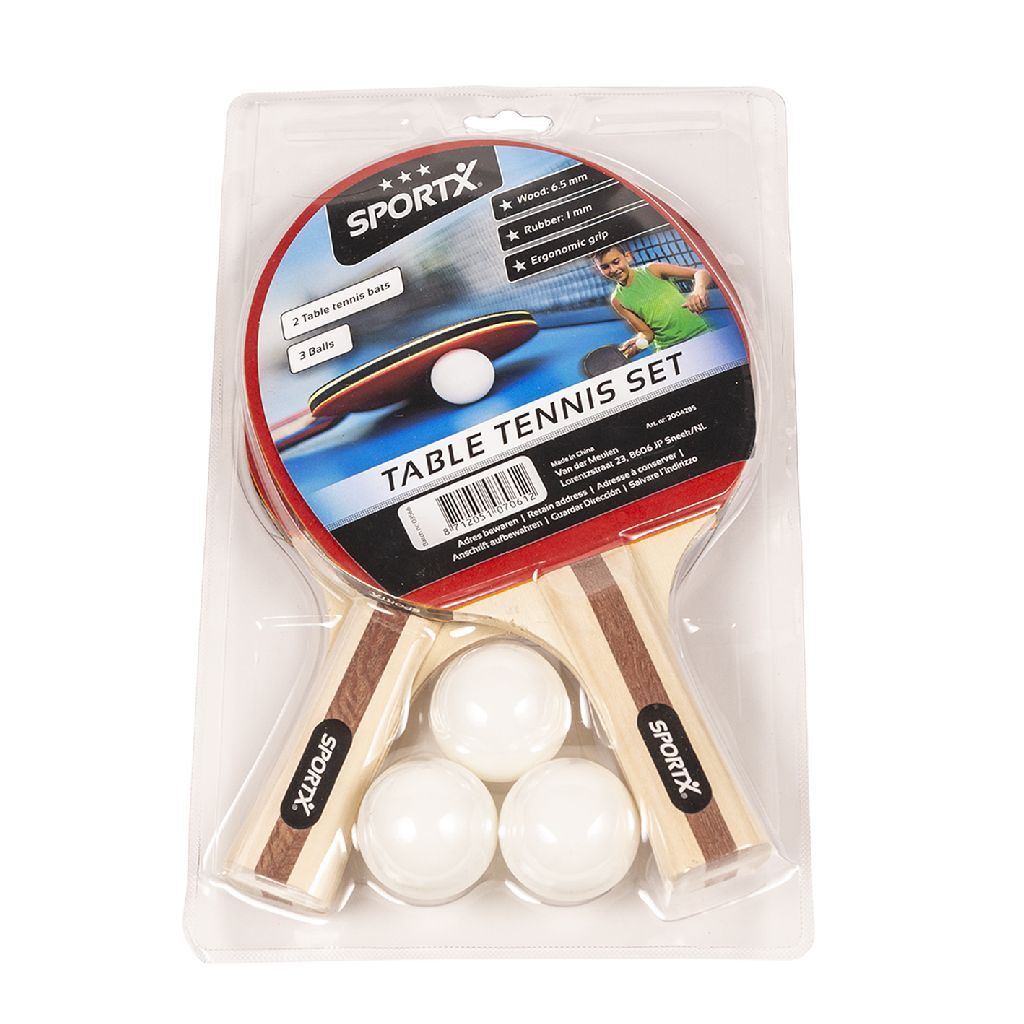 SportX Tafeltennis Set 5-delig SportX Tafeltennis Set 5-delig
