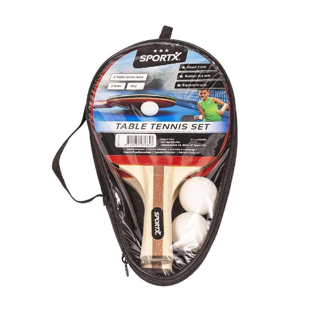 SportX Tafeltennis Set 5-delig SportX Tafeltennis Set 5-delig