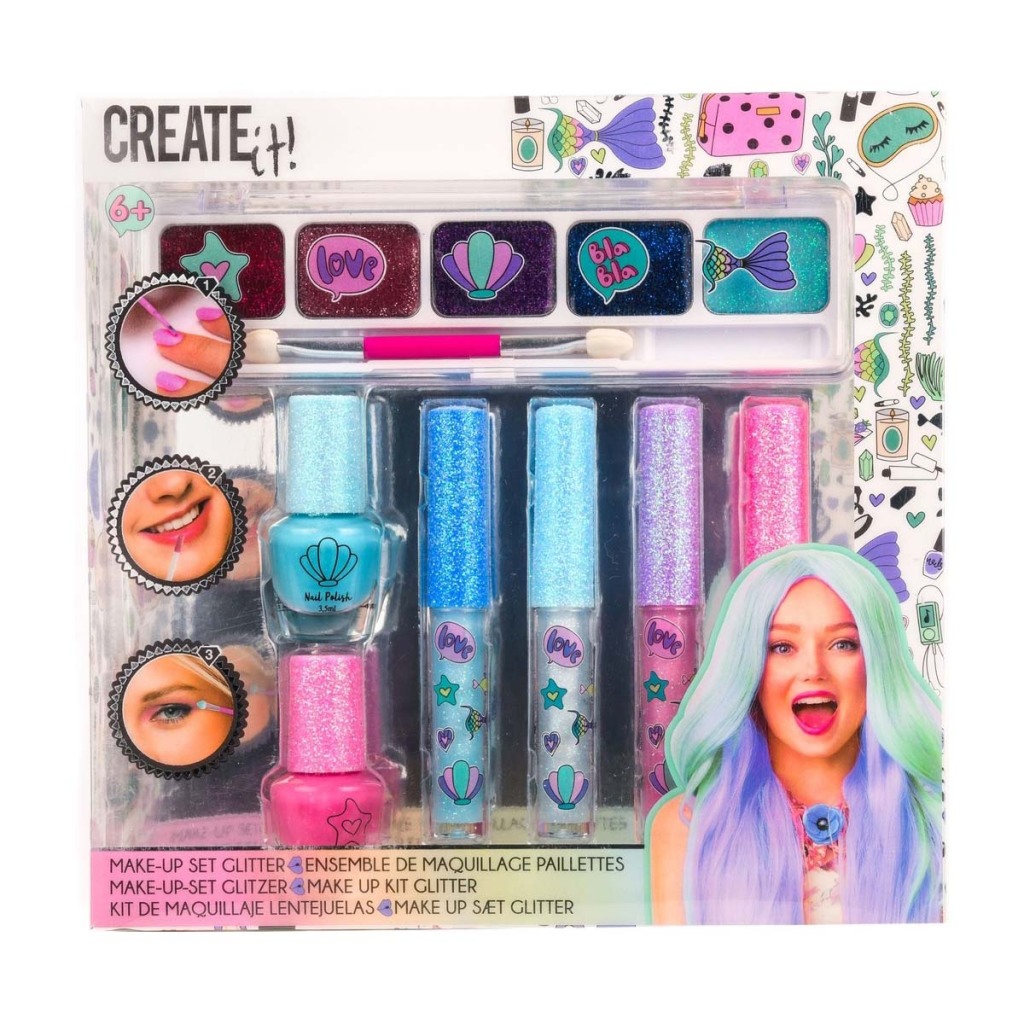 Create It Zeemeerminnen Glitter Make-Up Set Create It Zeemeerminnen Glitter Make-Up Set