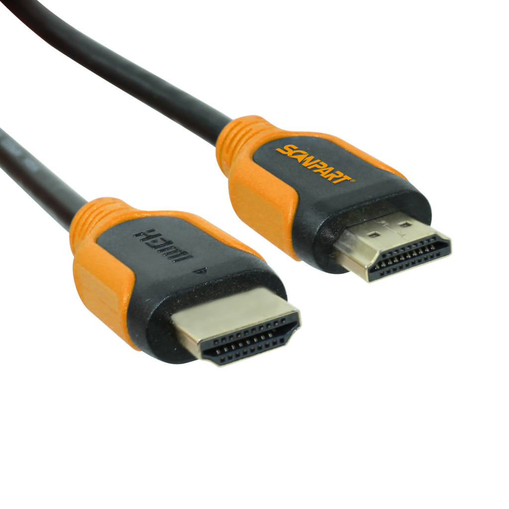 Scanpart HDMI Kabel Oranje 3m Scanpart HDMI Kabel Oranje 3m