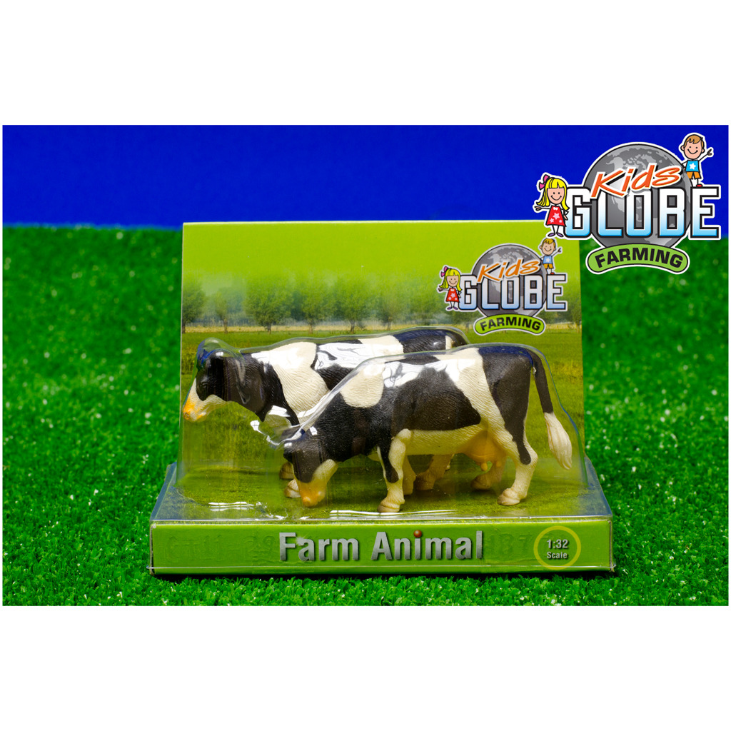 Kids Globe Farming Koeien Zwart/Wit 2 Stuks 1:32 Kids Globe Farming Koeien Zwart/Wit 2 Stuks 1:32