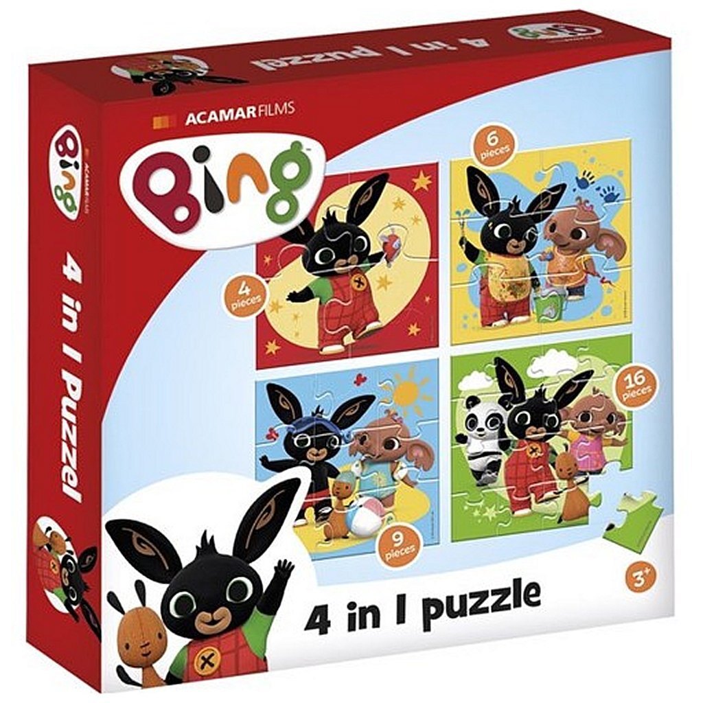 Bing 4in1 Puzzel 4-16 Stukjes Bing 4in1 Puzzel 4-16 Stukjes