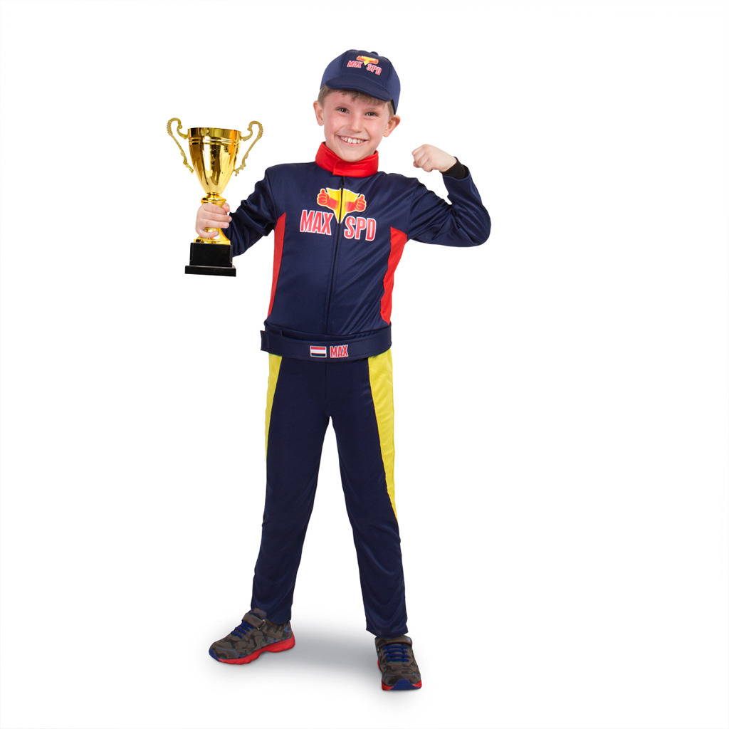 Formule 1 Race Outfit Max met Pet Maat 116-134 Formule 1 Race Outfit Max met Pet Maat 116-134