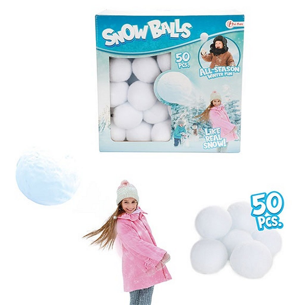 Star Toys Pluche Sneeuwballen 5 cm 50 Stuks Star Toys Pluche Sneeuwballen 5 cm 50 Stuks