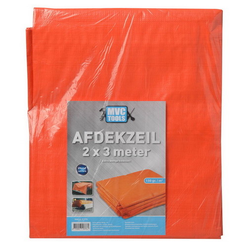 Bouwzeil/afdekzeil 2x3 meter Oranje Bouwzeil/afdekzeil 2x3 meter Oranje