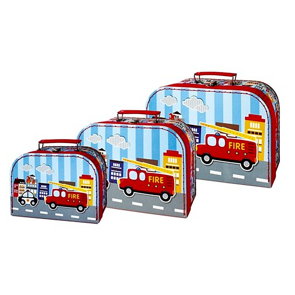 Simply for Kids 3-delige Kofferset Brandweerauto's Simply for Kids 3-delige Kofferset Brandweerauto's
