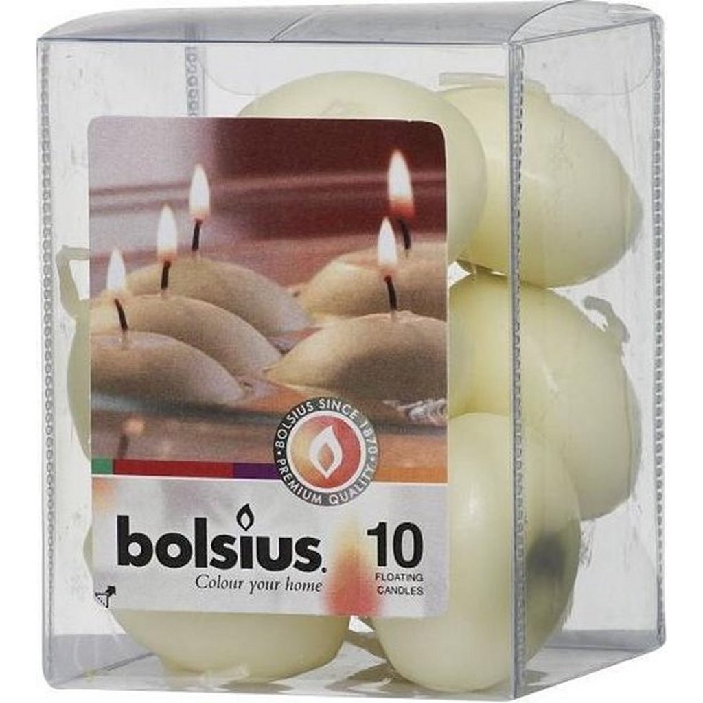Bolsius Drijfkaarsen Ivoor 10 Stuks Bolsius Drijfkaarsen Ivoor 10 Stuks