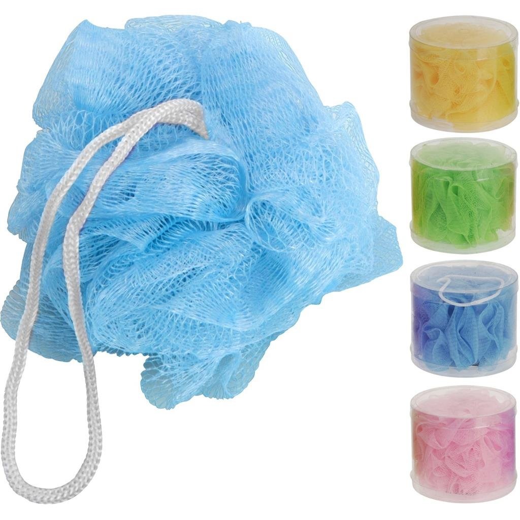 Ronde Puffer Badspons met Koord Assorti Ronde Puffer Badspons met Koord Assorti