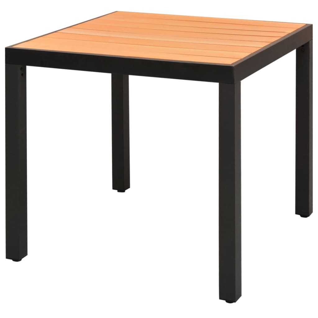Tuintafel 80x80x74 cm aluminium en HKC bruin Tuintafel 80x80x74 cm aluminium en HKC bruin