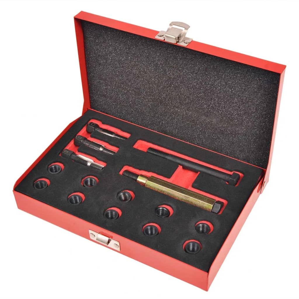 Gloeibougie draad reparatie set M10 x 1,0 mm 15-delig Gloeibougie draad reparatie set M10 x 1,0 mm 15-delig