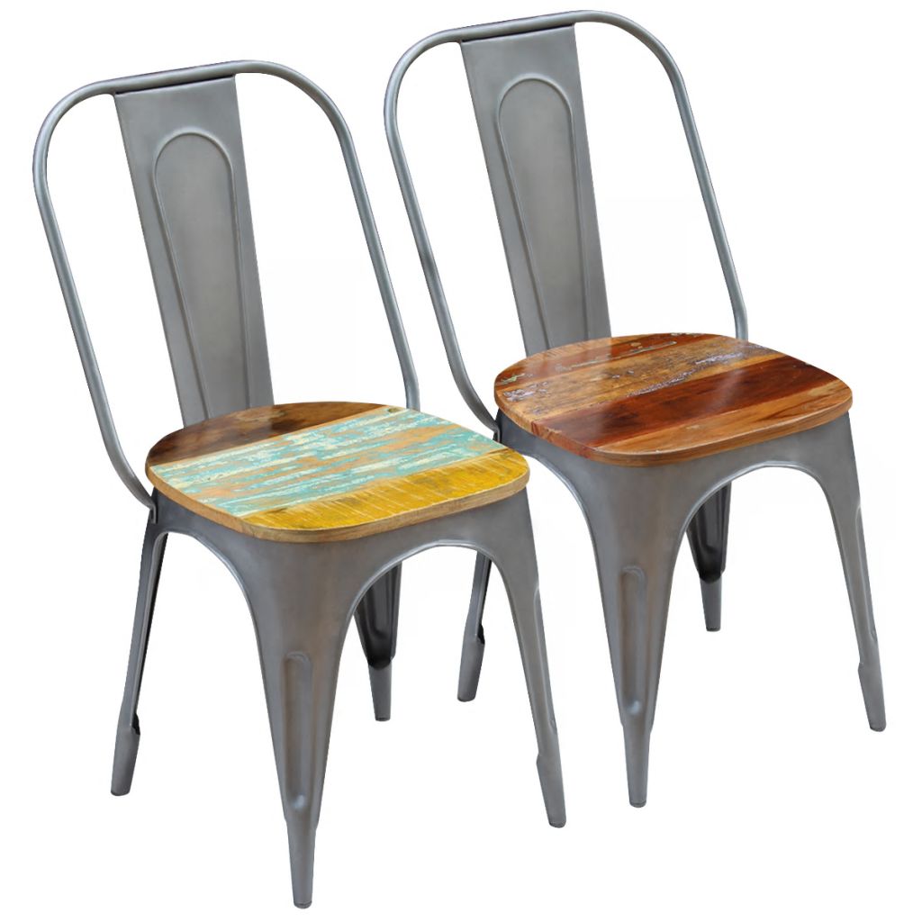 Eetkamerstoelen 47x52x89 cm massief gerecycled hout 2 st Eetkamerstoelen 47x52x89 cm massief gerecycled hout 2 st