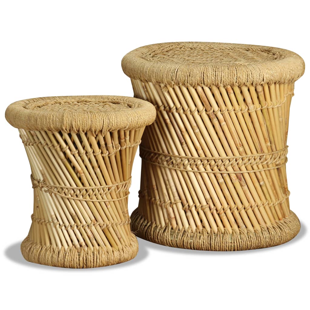 Krukken 2 st bamboe en jute Krukken 2 st bamboe en jute