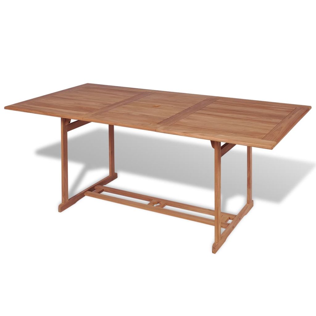 Eettafel voor buiten rechthoekig 180x90x75 cm teakhout Eettafel voor buiten rechthoekig 180x90x75 cm teakhout