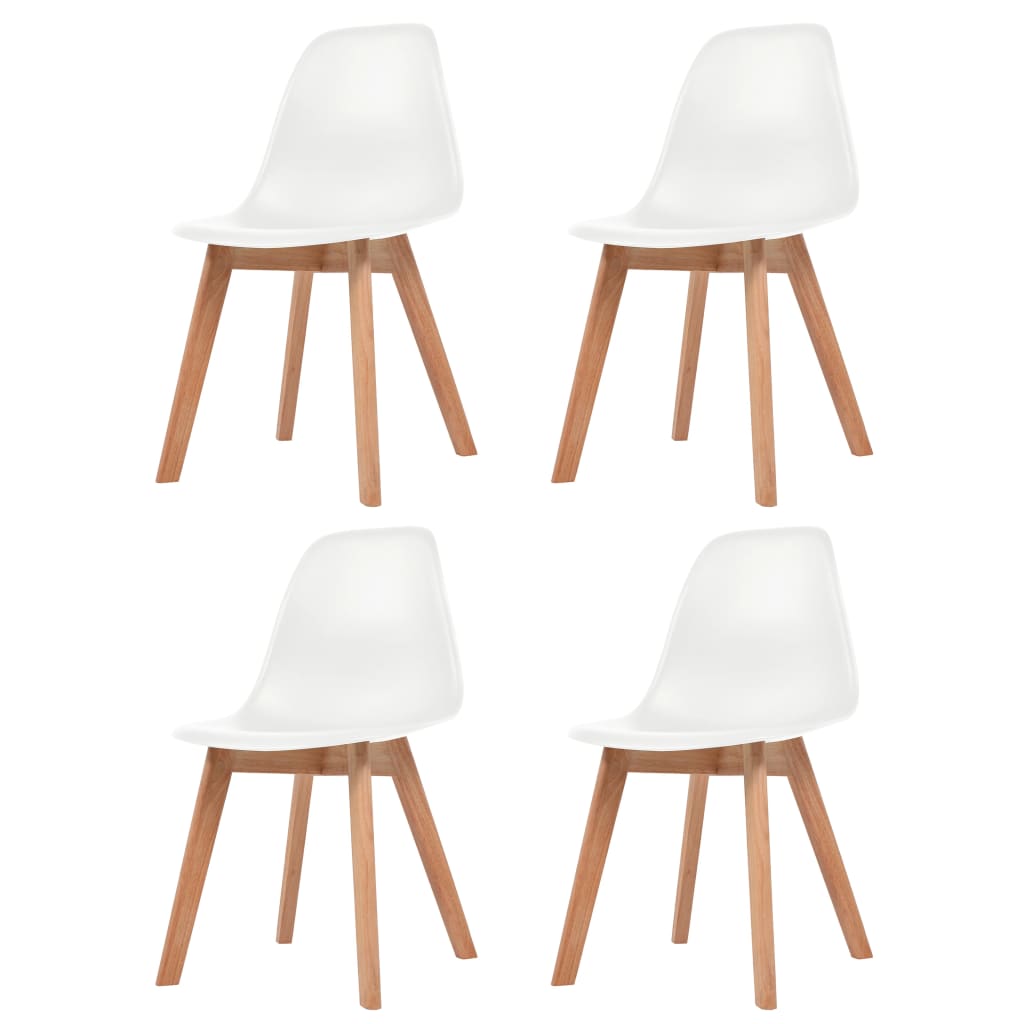 Eetkamerstoelen 4 st kunststof wit Eetkamerstoelen 4 st kunststof wit