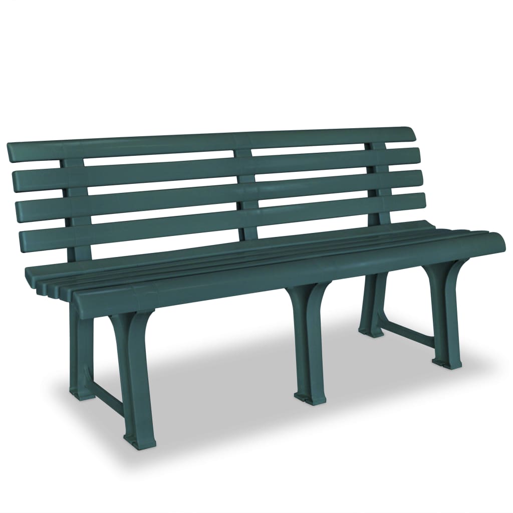 Tuinbank 145,5x49x74 cm kunststof groen Tuinbank 145,5x49x74 cm kunststof groen