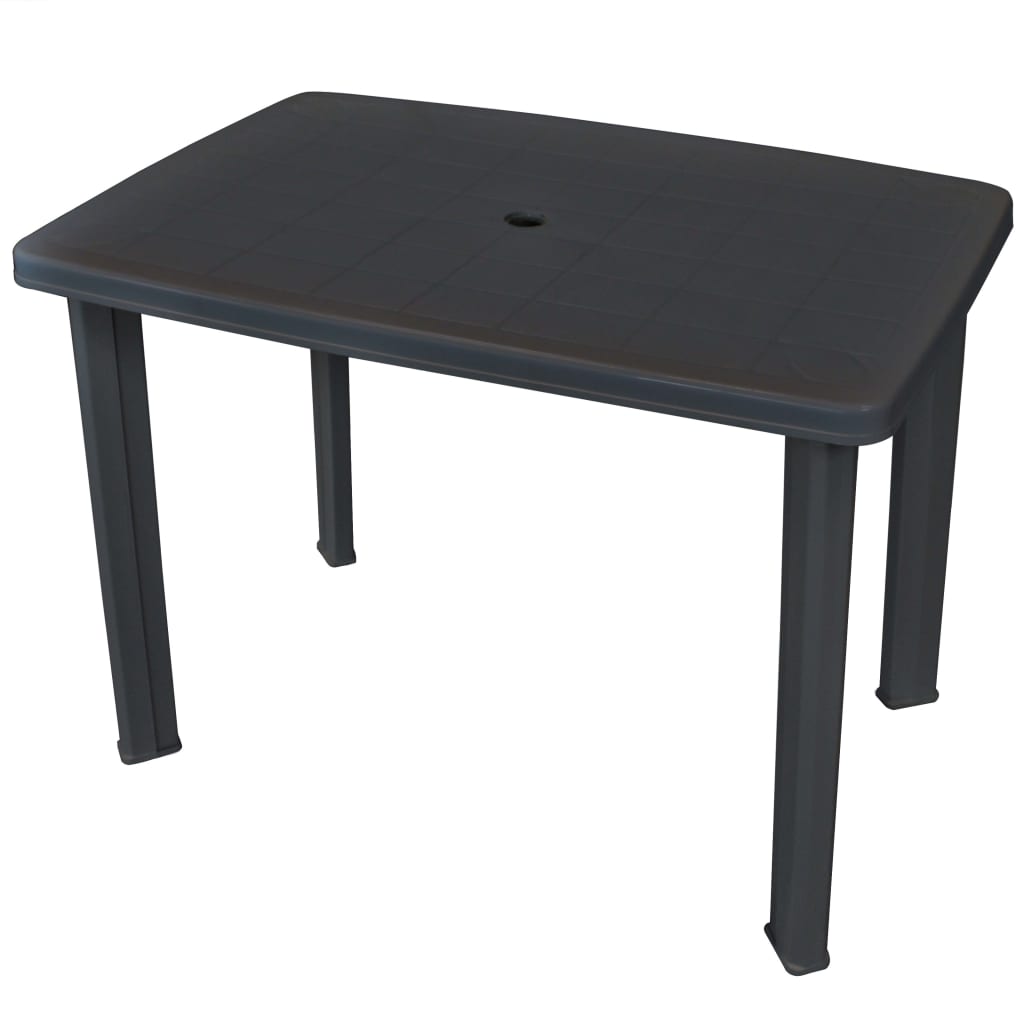 Tuintafel 101x68x72 cm kunststof antraciet Tuintafel 101x68x72 cm kunststof antraciet