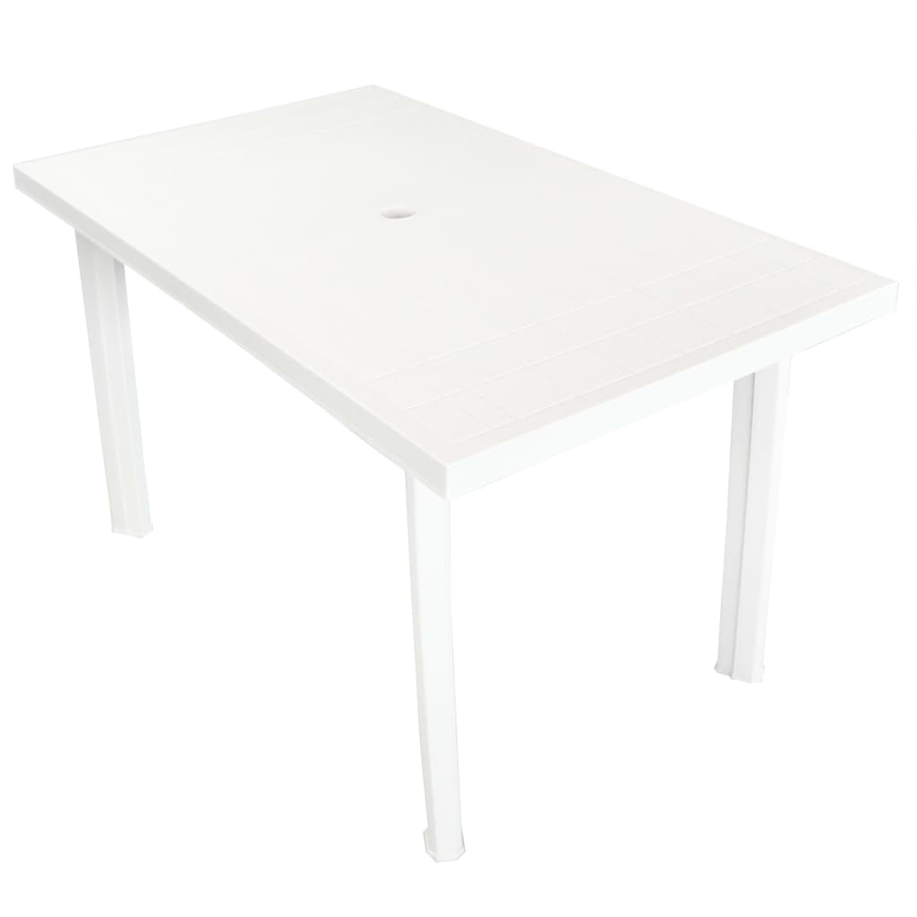 Tuintafel 126x76x72 cm kunststof wit Tuintafel 126x76x72 cm kunststof wit