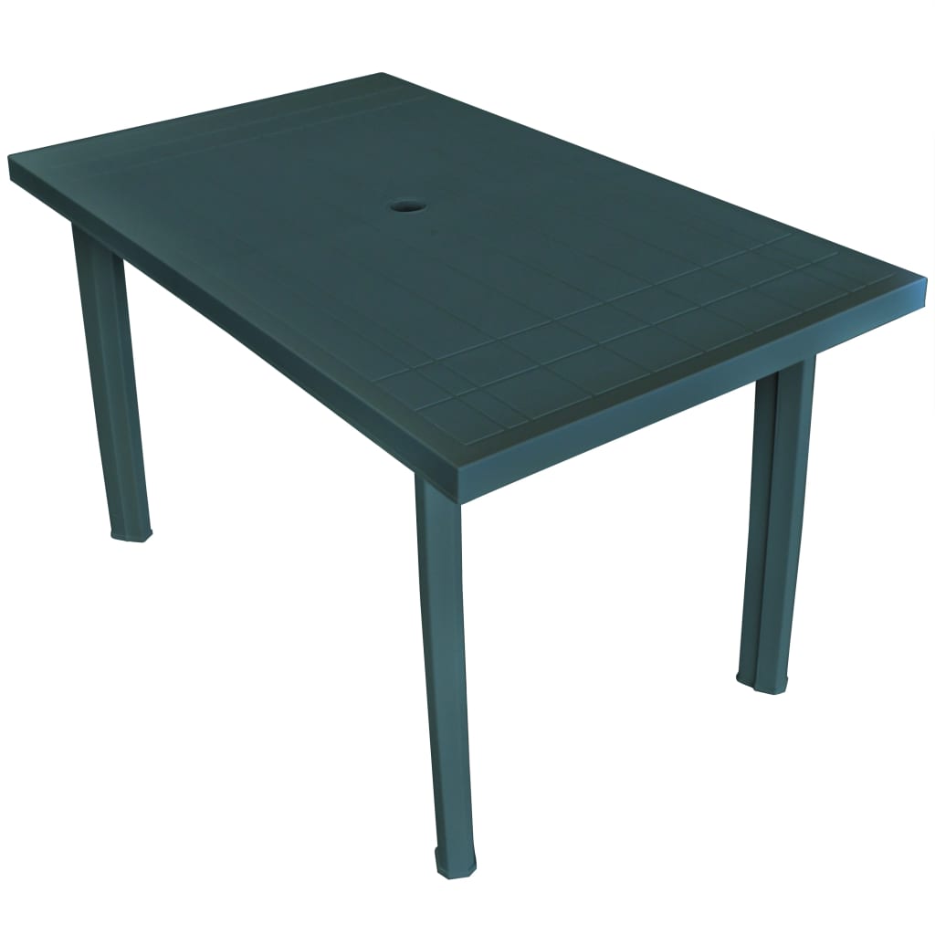 Tuintafel 126x76x72 cm kunststof groen Tuintafel 126x76x72 cm kunststof groen
