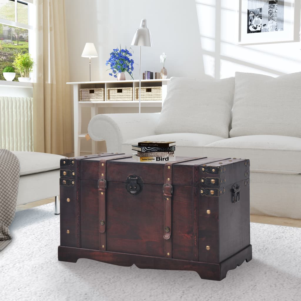 Schatkist vintage stijl 66x38x40 cm hout Schatkist vintage stijl 66x38x40 cm hout