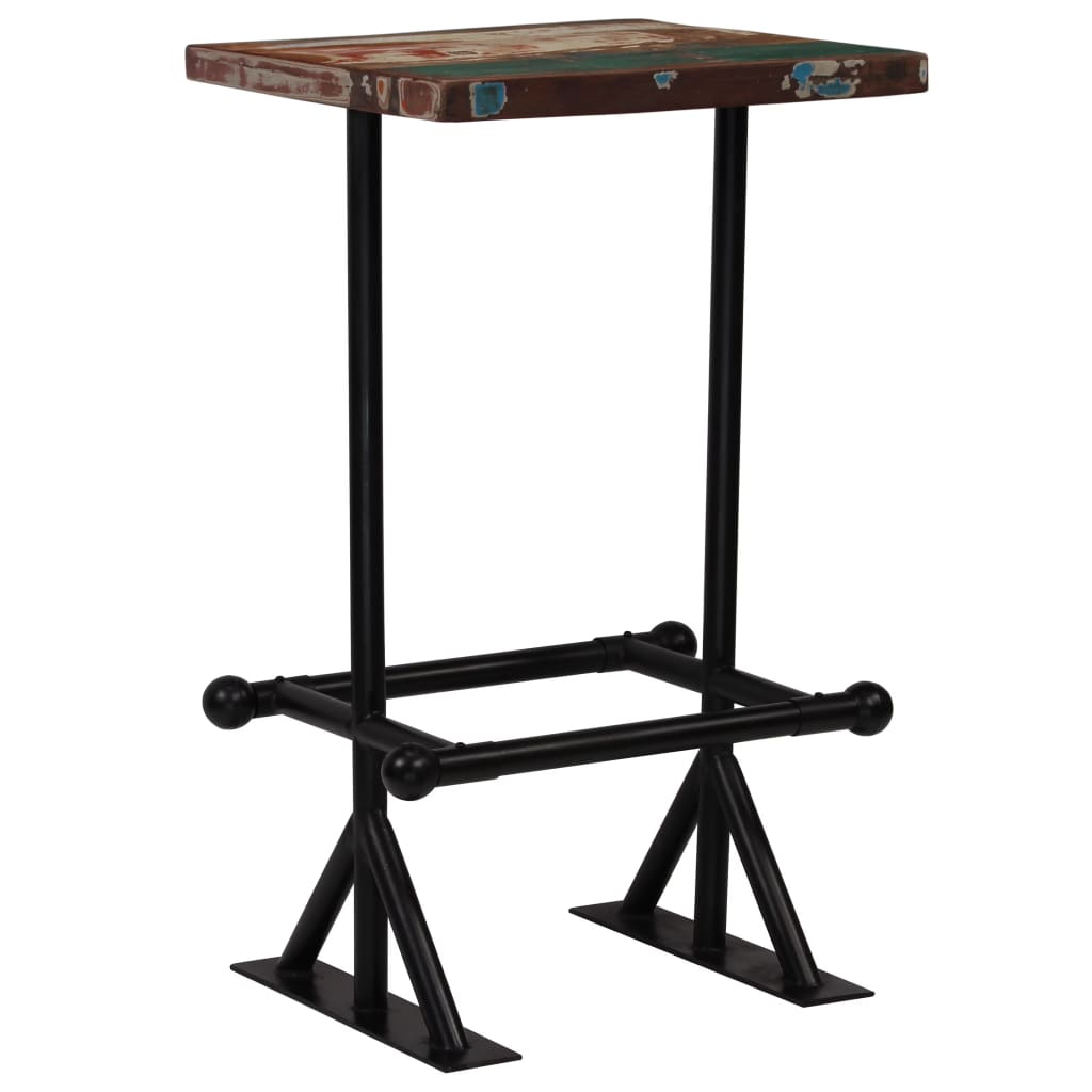 Bartafel 60x60x107 cm massief gerecycled hout meerkleurig Bartafel 60x60x107 cm massief gerecycled hout meerkleurig