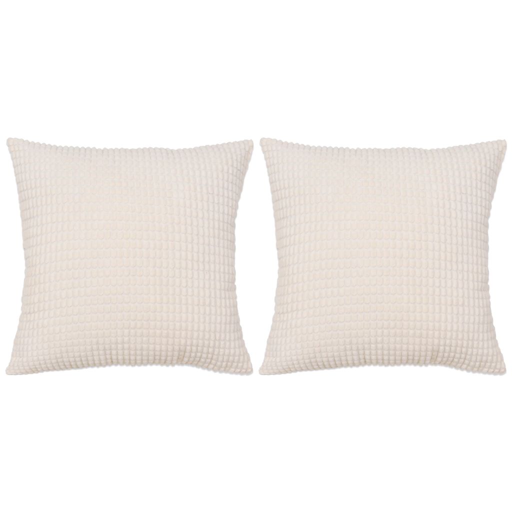 Sierkussenset 45x45 cm velours gebroken wit 2-delig Sierkussenset 45x45 cm velours gebroken wit 2-delig