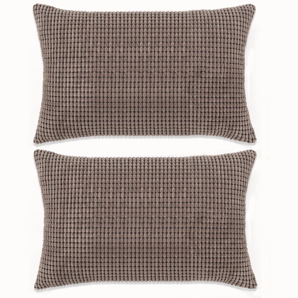 Sierkussenset 40x60 cm velours bruin 2-delig Sierkussenset 40x60 cm velours bruin 2-delig