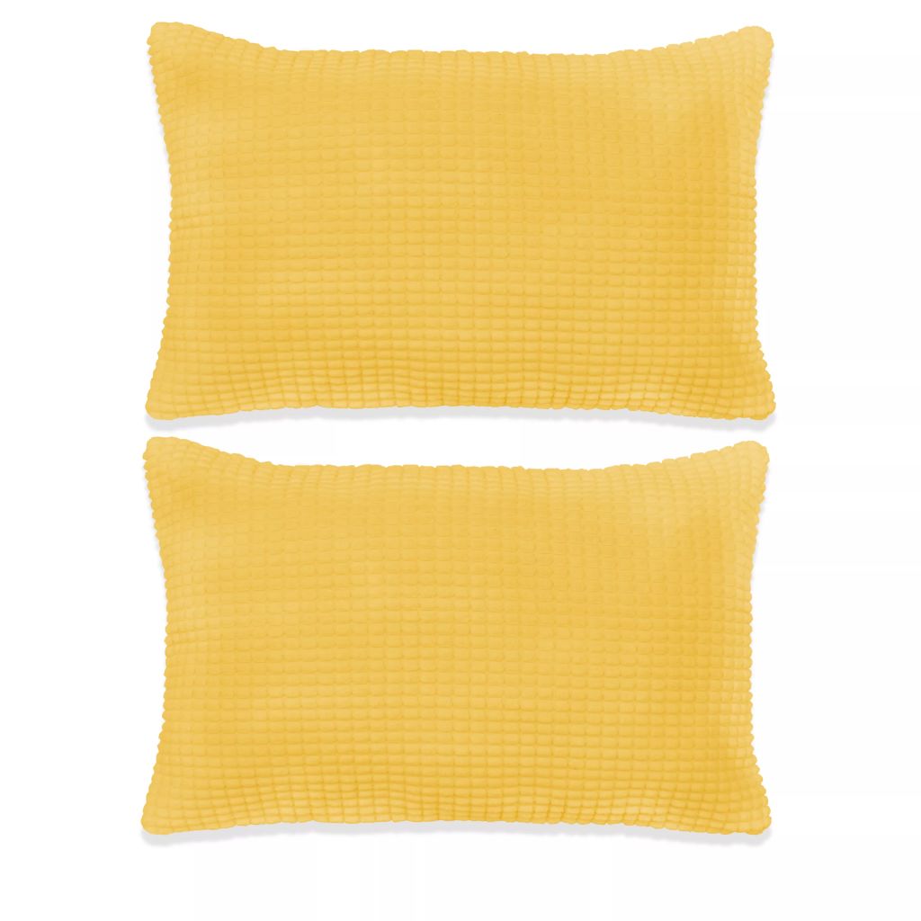 Sierkussenset 40x60 cm velours geel 2-delig Sierkussenset 40x60 cm velours geel 2-delig