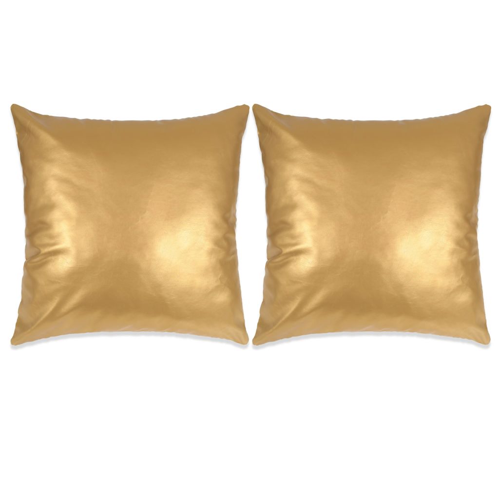 Sierkussenset 45x45 cm PU goud 2-delig Sierkussenset 45x45 cm PU goud 2-delig