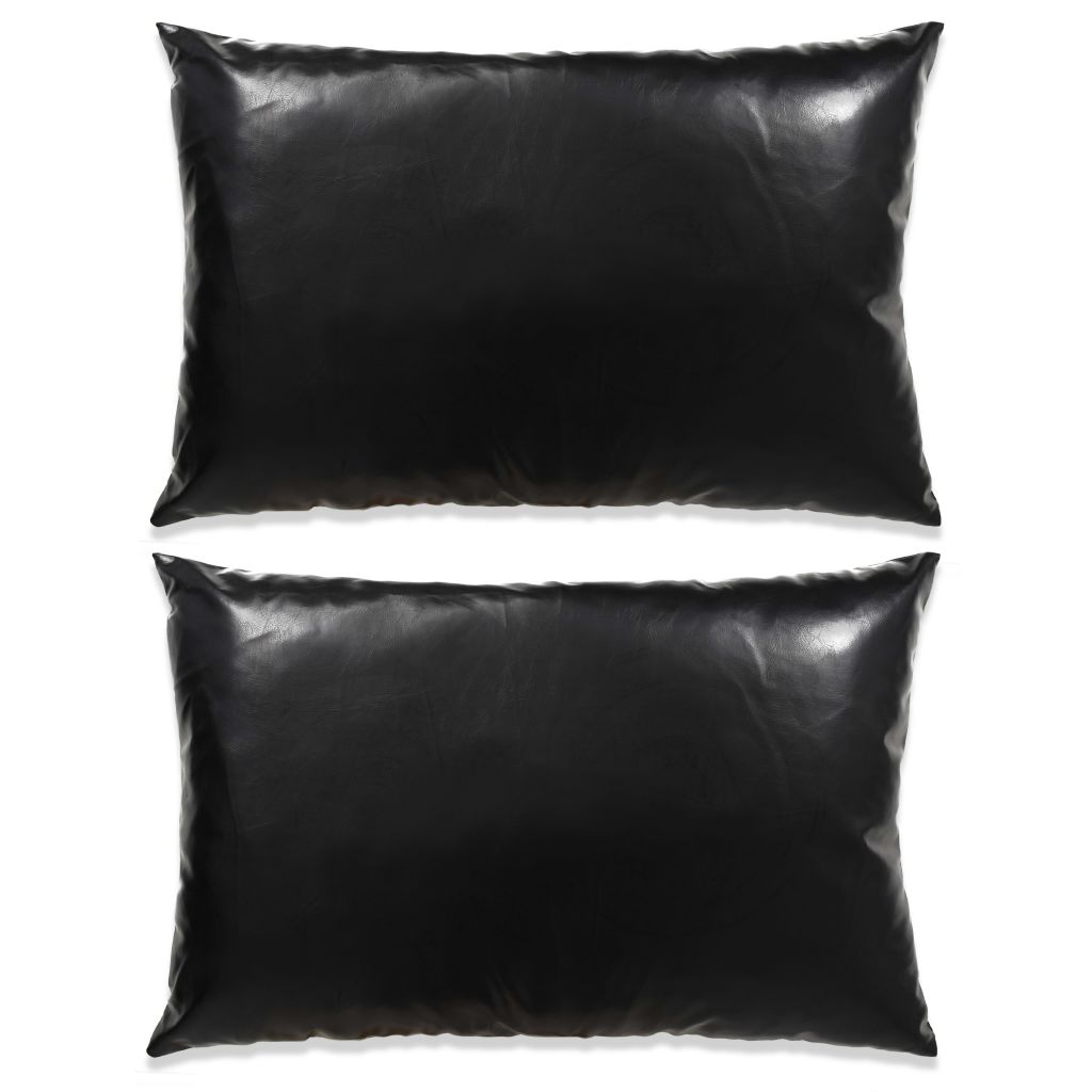 Sierkussenset 40x60 cm PU zwart 2-delig Sierkussenset 40x60 cm PU zwart 2-delig