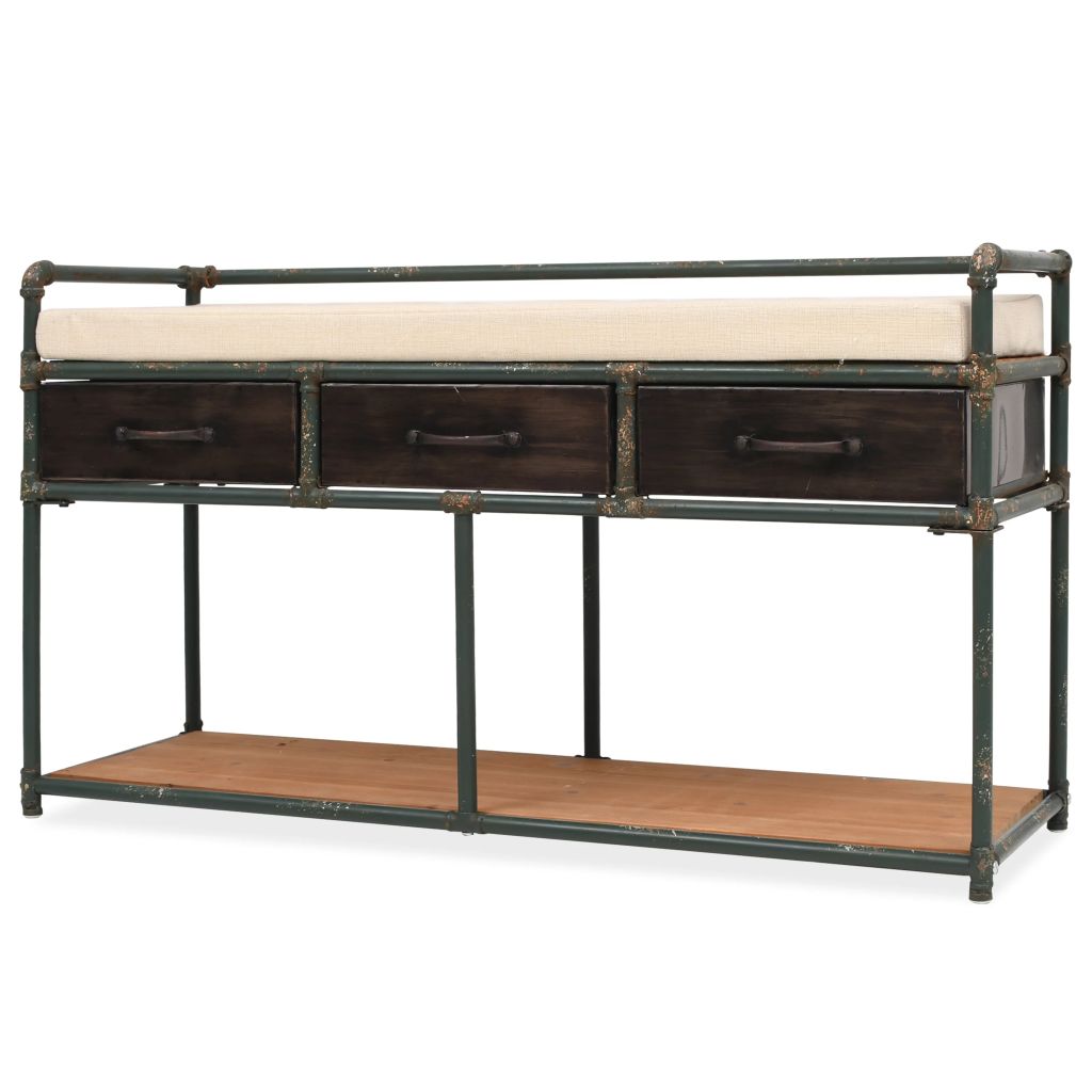 Opslagbankje met kussen 107,5x34,5x59 cm Opslagbankje met kussen 107,5x34,5x59 cm
