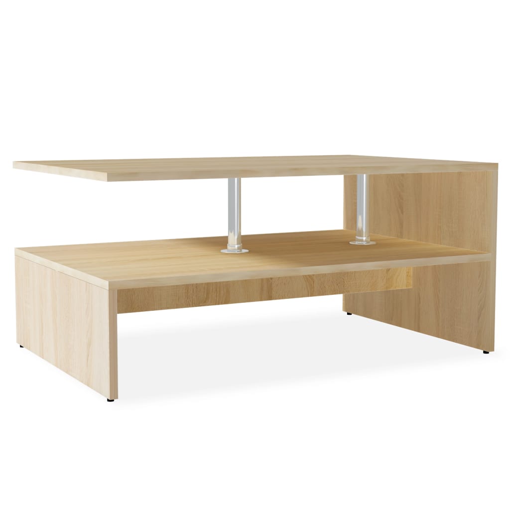 Salontafel 90x59x42 cm spaanplaat eiken Salontafel 90x59x42 cm spaanplaat eiken
