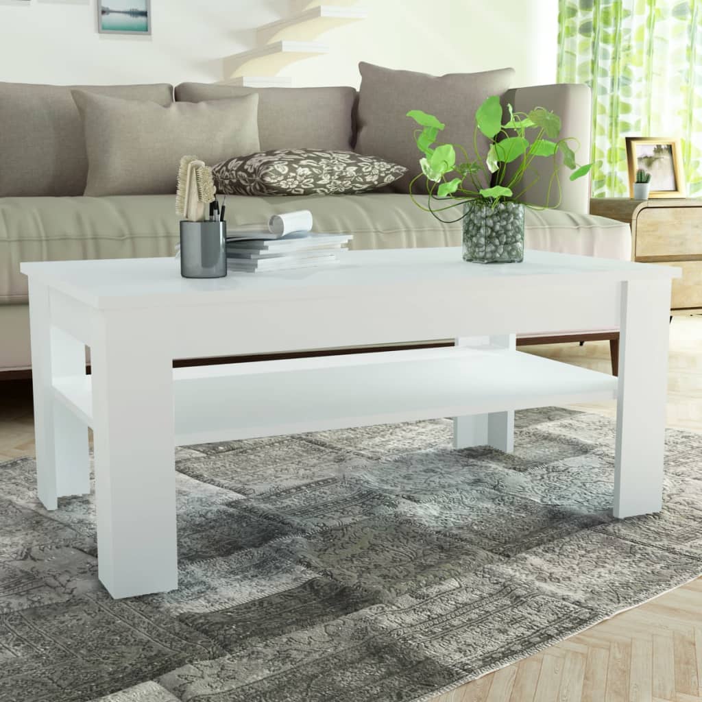 Salontafel 110x65x48 cm spaanplaat wit Salontafel 110x65x48 cm spaanplaat wit