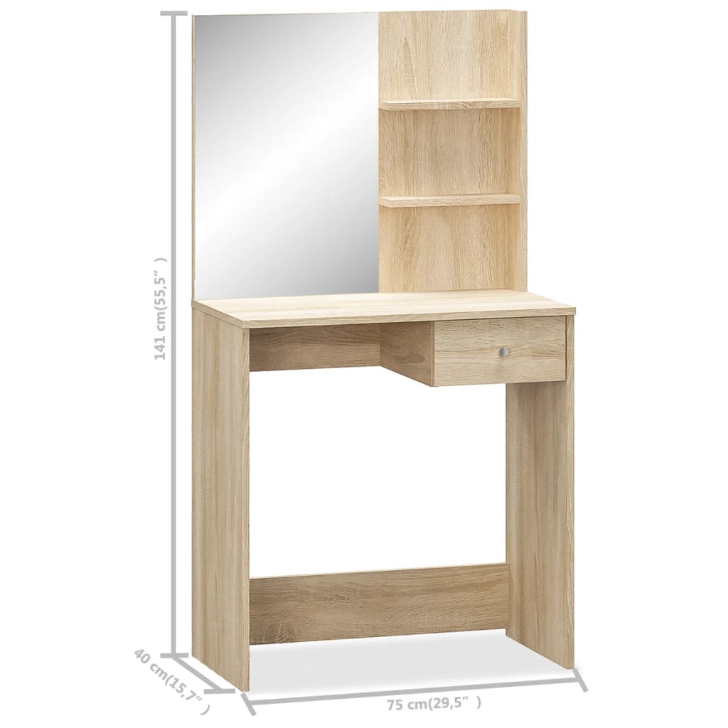 Kaptafel 75x40x141 cm spaanplaat eikenkleur Kaptafel 75x40x141 cm spaanplaat eikenkleur