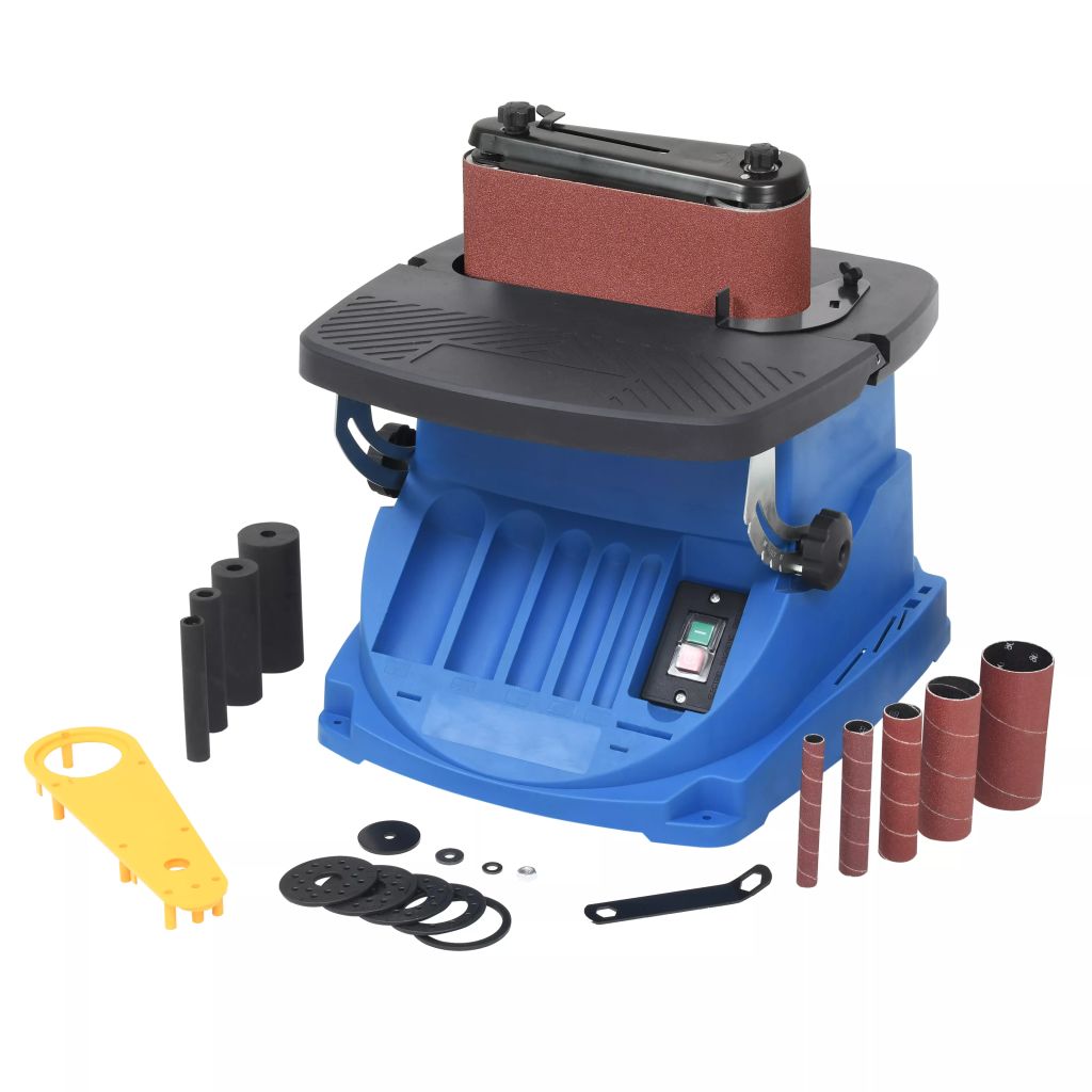 Spil- en bandschuurmachine oscillerend 450 W blauw Spil- en bandschuurmachine oscillerend 450 W blauw