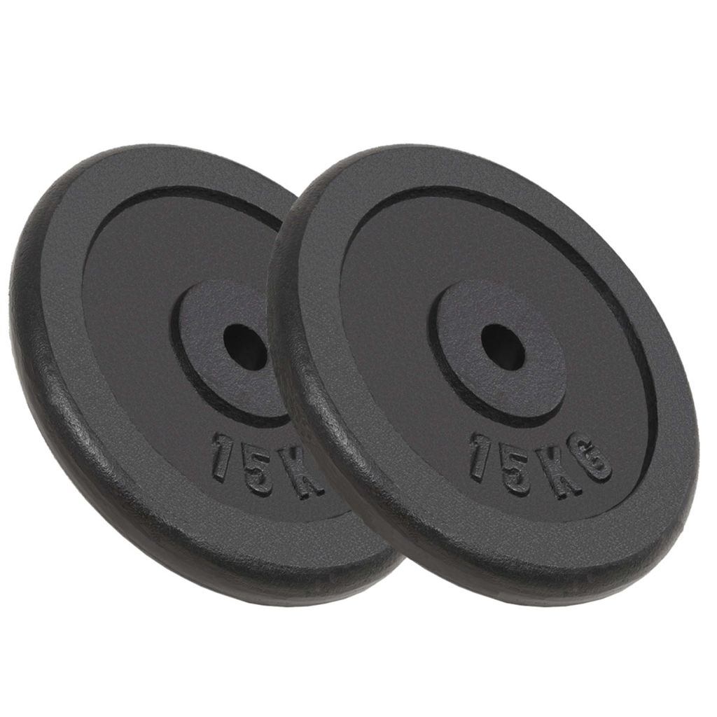Halterschijven 30 kg gietijzer 2 st Halterschijven 30 kg gietijzer 2 st