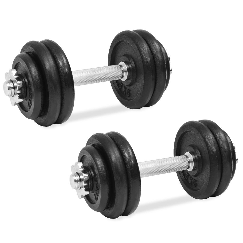 Halterset 30 kg gietijzer 18-delig Halterset 30 kg gietijzer 18-delig