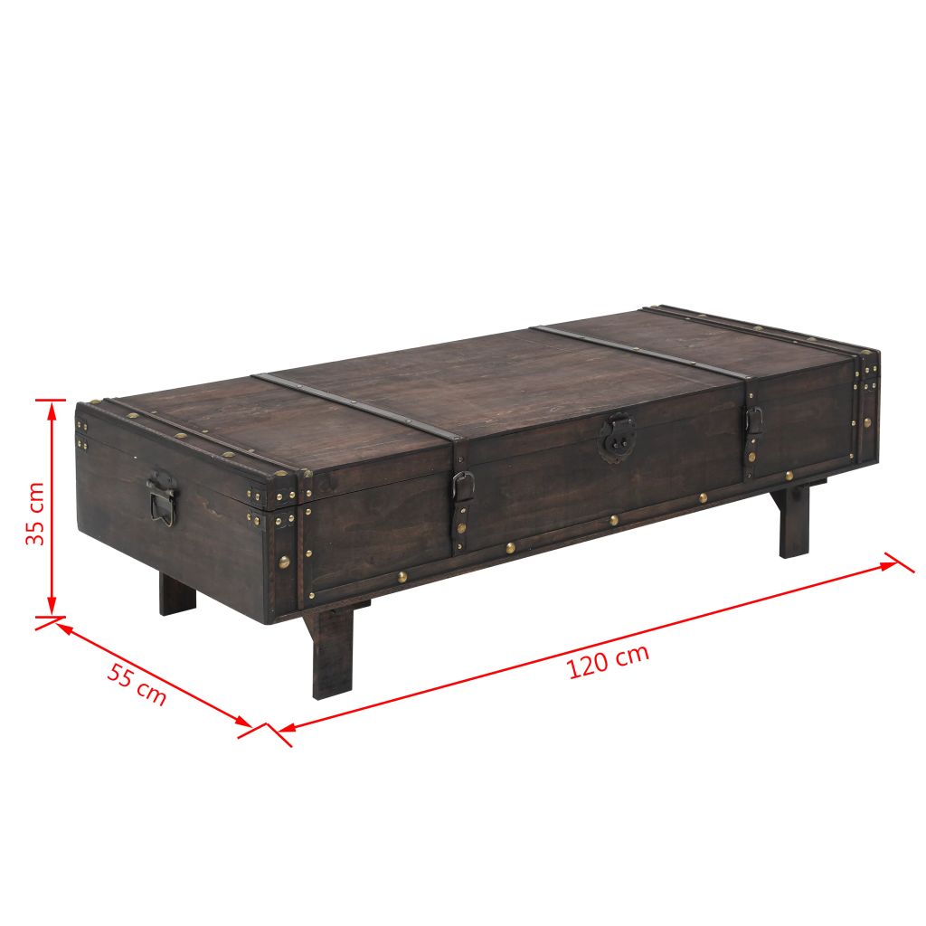 Salontafel vintage stijl 120x55x35 cm massief acaciahout Salontafel vintage stijl 120x55x35 cm massief acaciahout
