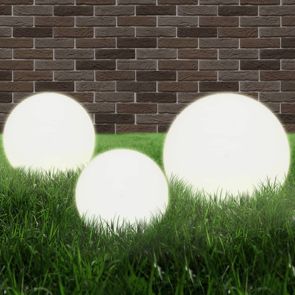 LED-bollampen rond 20/30/40 cm PMMA 3 st LED-bollampen rond 20/30/40 cm PMMA 3 st