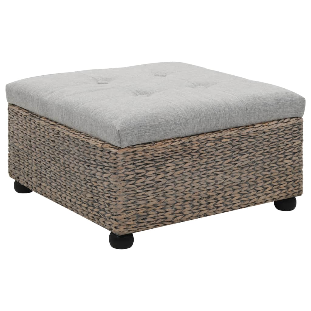 Poef 65x65x40 cm zeegras grijs Poef 65x65x40 cm zeegras grijs