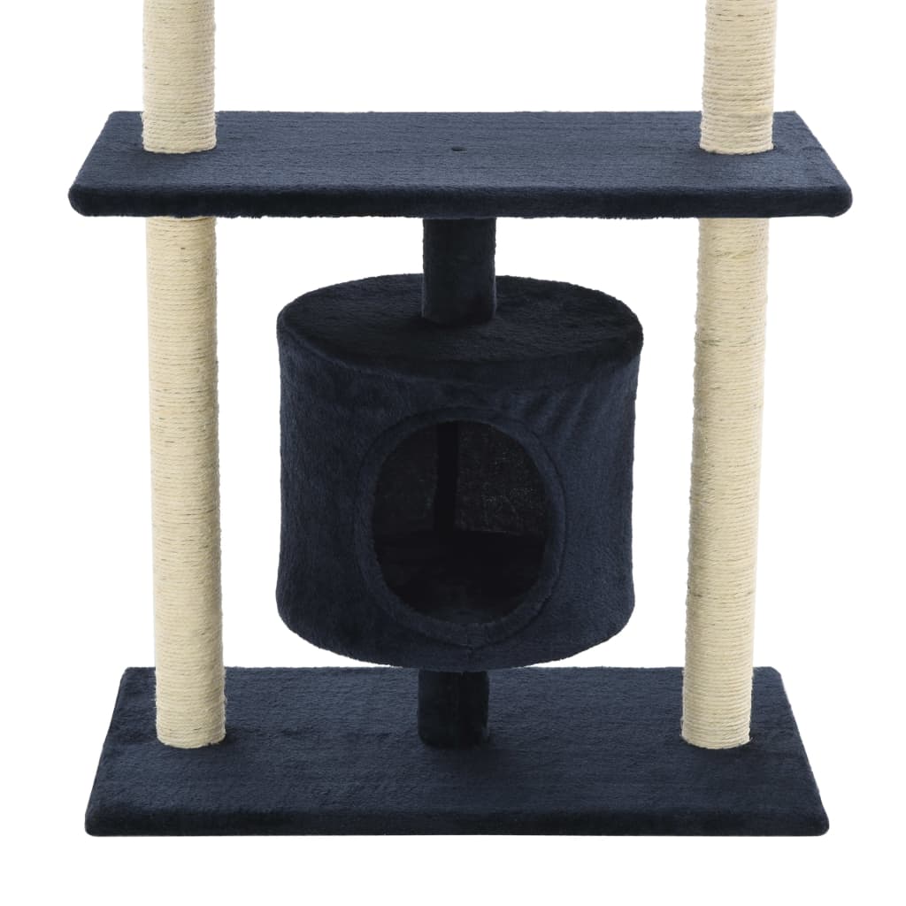 Kattenkrabpaal met sisal krabpalen 95 cm donkerblauw Kattenkrabpaal met sisal krabpalen 95 cm donkerblauw